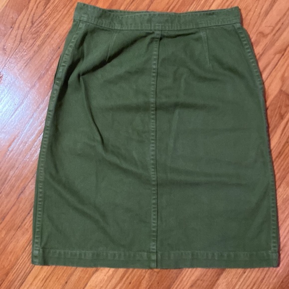 J Crew green army military pencil skirt sz 4 - Picture 2 of 4